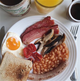 Anglické raňajky (English breakfast)