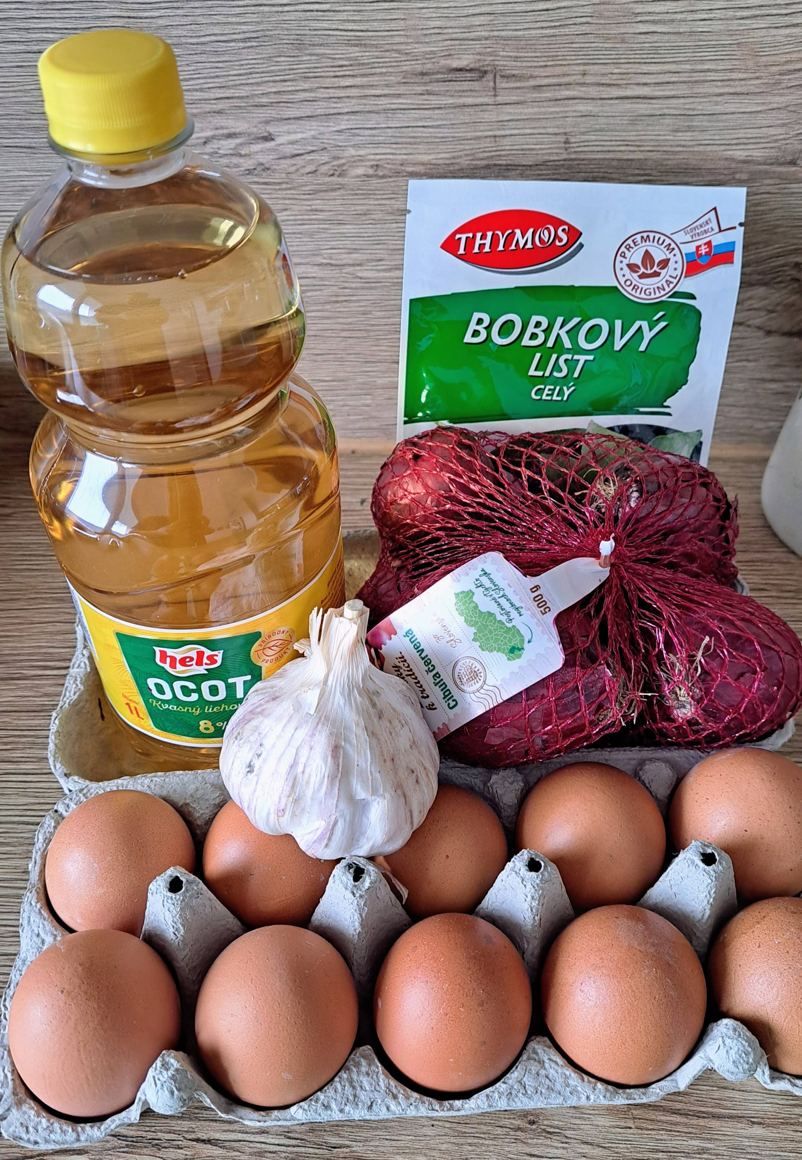 Tri vajcia do skla - potrebné suroviny