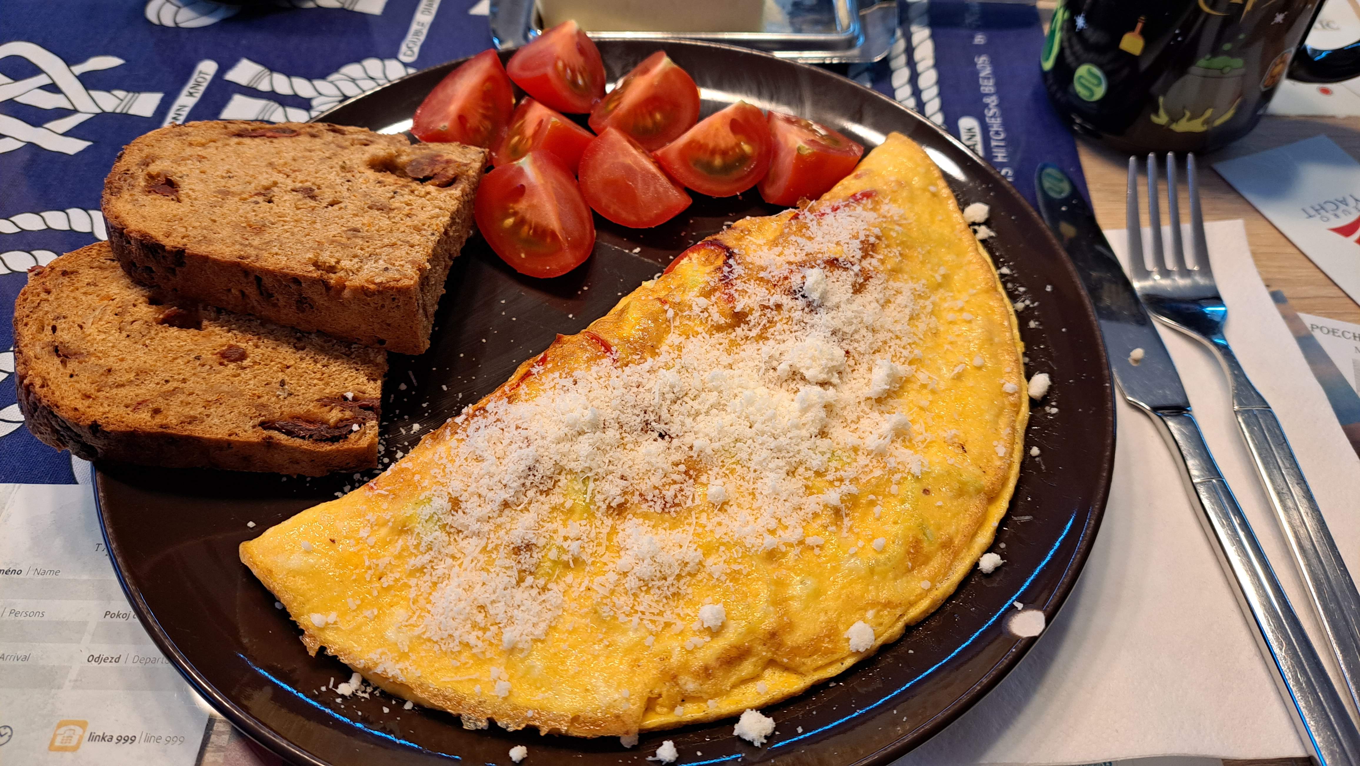 Omeleta s parmezánom - recept