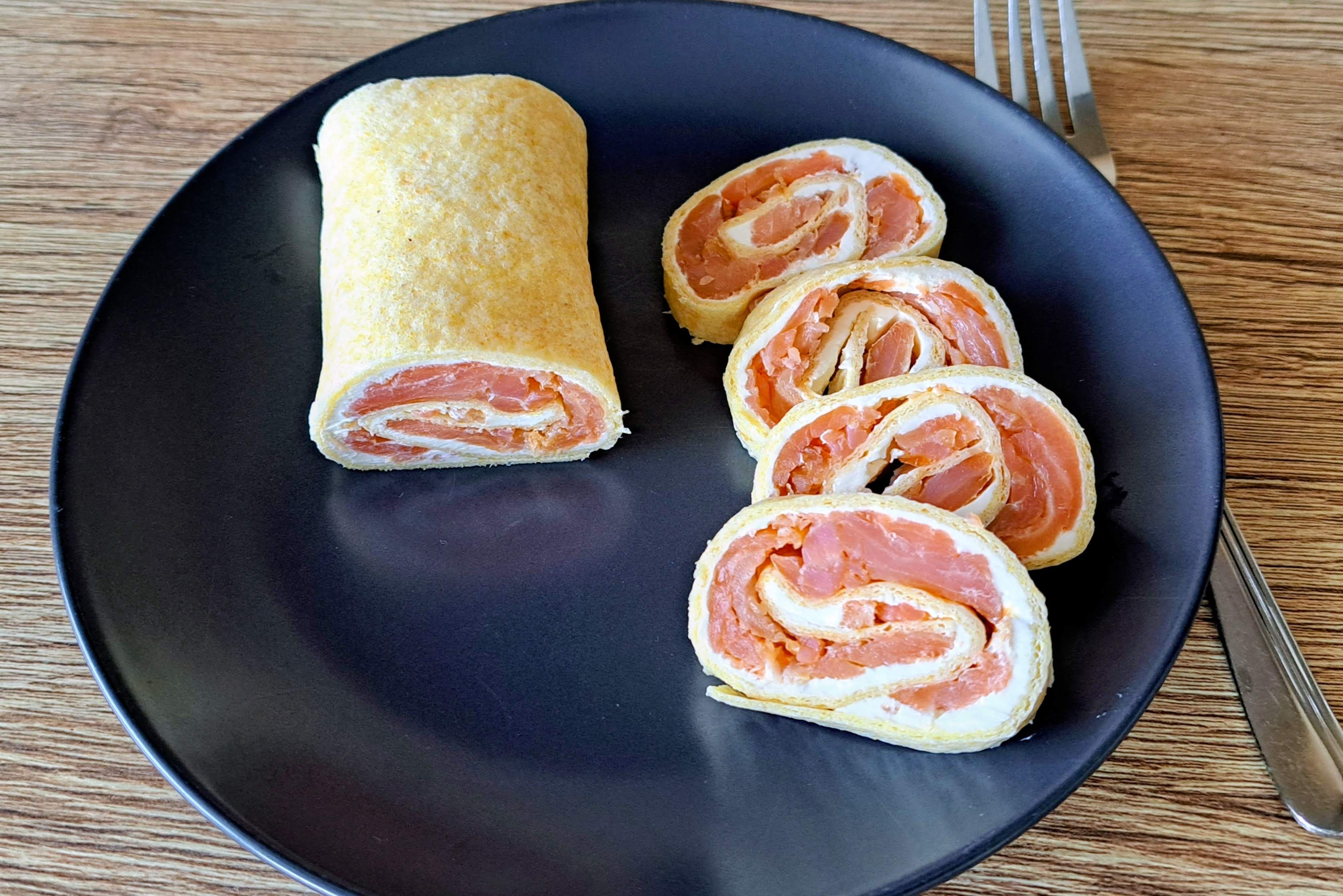 Recept na wrap roládu s údeným lososom