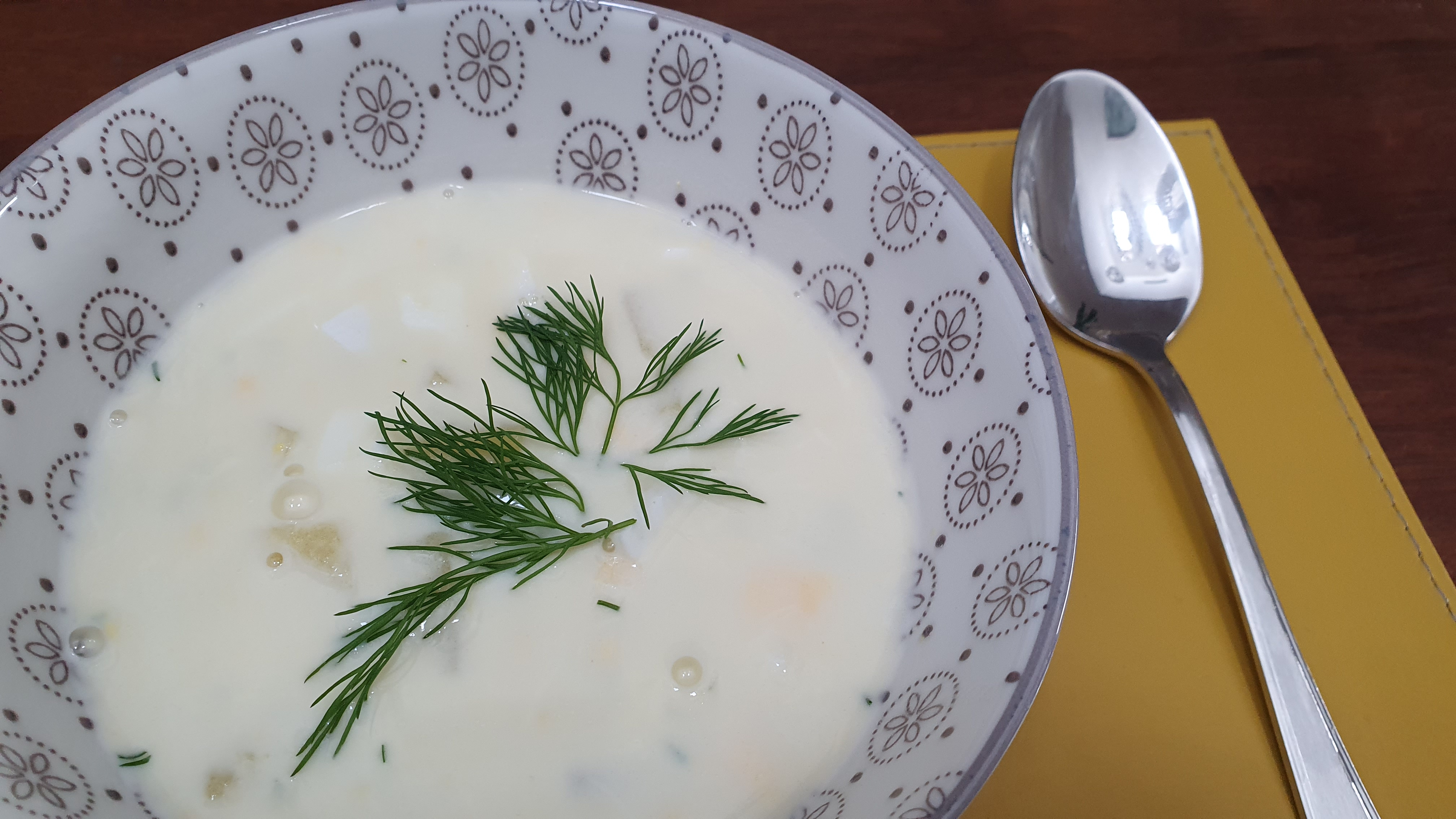 Recept na zemiakovú polievka nakyslo s kôprom