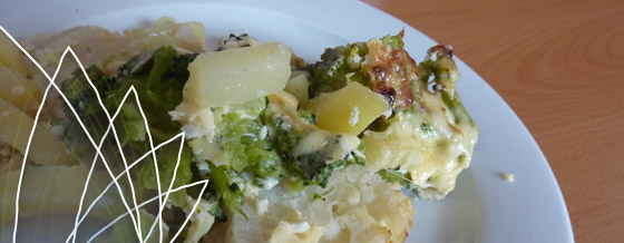Zapekaný karfiol a brokolica so zemiakmi – recept